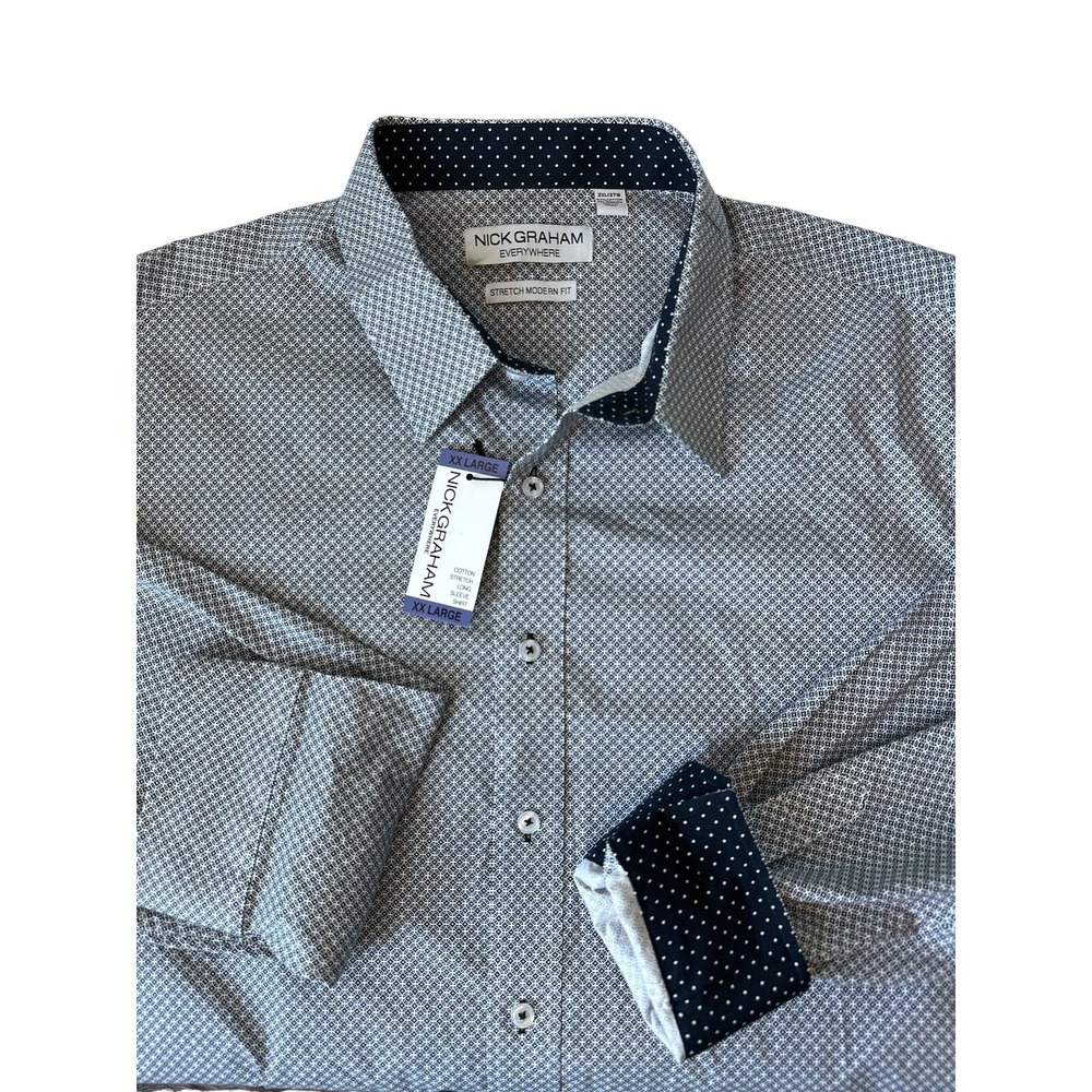 Nick Graham Everywhere Stretch Modern Fit Mens Size 2XL/2TG Black 97%Cot 3%Spand
